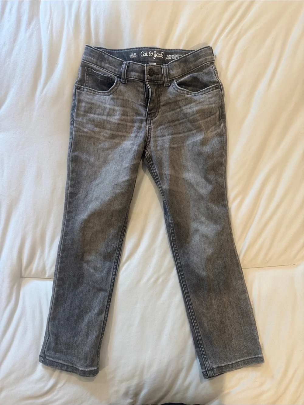 Cat & Jack Boys Straight Leg Gray Jeans